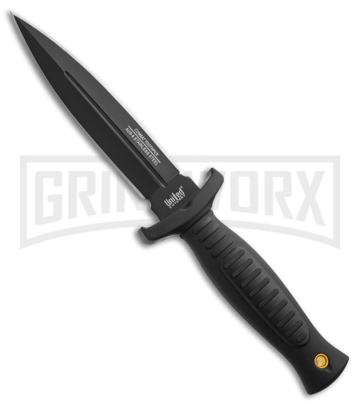 United Cutlery Black Combat Commander Boot Knife - Black Plain 1 United Cutlery Black Combat Commander Boot Knife - Black Plain