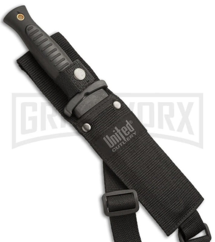 United Cutlery Black Combat Commander Boot Knife - Black Plain 2 United Cutlery Black Combat Commander Boot Knife - Black Plain - Image 2