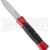 AKC Concord Red/Black OTF Automatic Knife - Satin Flat
