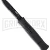 AKC 077 Concord Black OTF Automatic Knife - Flat Black Serr