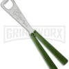 BB Barfly Bottle Opener Green Balisong Trainer Butterfly - Satin