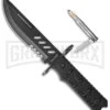 Black Legion Covert Combat Fixed Blade Knife - Black Plain