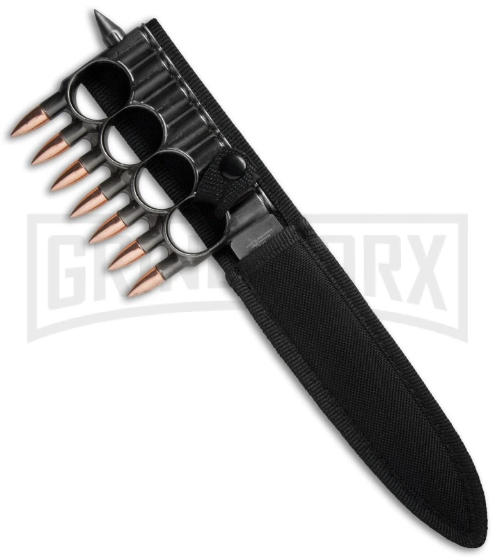 United Cutlery Black Legion Bullet Guard Fixed Blade Knife - Two-Tone Serr 2 United Cutlery Black Legion Bullet Guard Fixed Blade Knife - Two-Tone Serr - Image 2