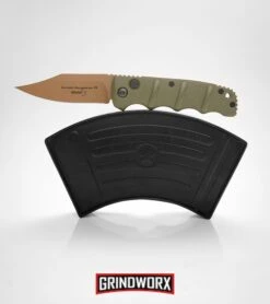 Boker Kalashnikov Desert Warrior Bowie Automatic Knife - Copper Plain -Elite Knives Shop boker kalashnikov desert warrior bowie BHQ 17106 box dl 2 large
