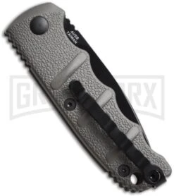 Boker Mini Kalashnikov Gray Automatic Knife - Black Serr -Elite Knives Shop boker kalashnikov mini 01kals73b back large