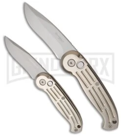 Boker Magnum Black Automatic Knife - Tanto Black Serr -Elite Knives Shop boker magnum 01bo007 comparison large