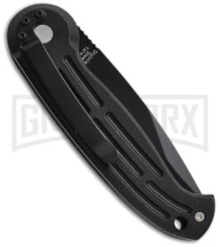 Boker Magnum Black Automatic Knife - Tanto Black Serr -Elite Knives Shop boker magnum 01bo018 back large