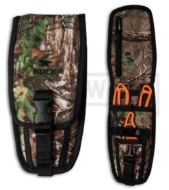 Buck Knives PakLite FieldMaster Knife Set With Realtree Camo Sheath - Orange -Elite Knives Shop buck paklite field master orange real tree 0141orsvp2 BHQ 35339 er sheath large