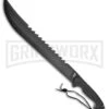 Frost Cutlery Tac Xtreme Slit Black Rubber Trailing Point Machete - Black