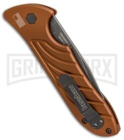 Kershaw Emerson Launch 5 Earth Brown Automatic Knife - Blackwash Plain -Elite Knives Shop kershaw emerson launch 5 FDE brown blackwash 7600EBBW BHQ 37823 jr side large