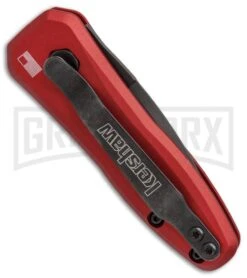 Kershaw Launch 4 Red Automatic Knife CA Legal - Black Plain 4TH18 -Elite Knives Shop kershaw launch 4 red 7500RDBLK BHQ 37822 er side large