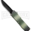 Lightning Camo D/A OTF Automatic Knife - Black Serr