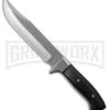 M-Tech USA Box Root Black Pakkawood Fixed Blade Knife - Satin Plain