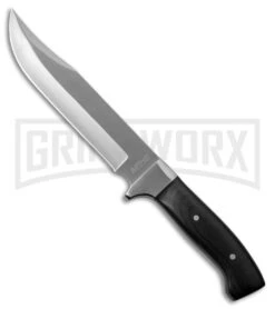 M-Tech USA Box Root Black Pakkawood Fixed Blade Knife - Satin Plain