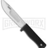 Marble's Intelligence Black Rubber Fixed Blade Knife - Satin Plain