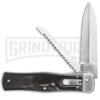 Mikov 241 Predator Dark Horn Automatic Lever Lock Knife W/ Saw