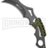 M-Tech Modified Karambit Fixed Blade Neck Knife - Black Plain