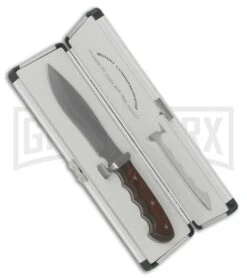 Rite Edge Military Commemorative Wood Fixed Blade Knife - Satin Plain -Elite Knives Shop rite edge military commemorative wood satin BP 29584 jr case large