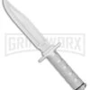Rite-Edge Trailblazer Survival Gray Aluminum Fixed Blade Knife - Satin Plain