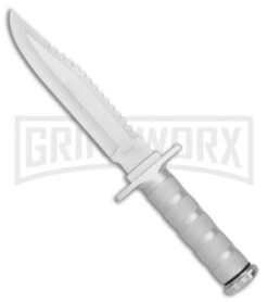 Rite-Edge Trailblazer Survival Gray Aluminum Fixed Blade Knife - Satin Plain