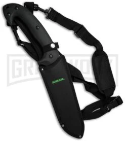 Schrade SCHF43 Frontier Black TPE Fixed Blade Knife - Black Plain -Elite Knives Shop schrade fixed schf43 cm sheath large