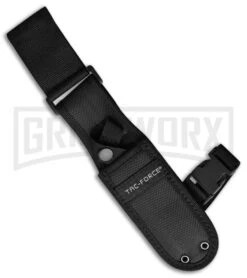 Tac-Force SureFire Tan Fixed Blade Knife - Black Plain -Elite Knives Shop tac force surefire tan black BHQ 90952 jr sheath large