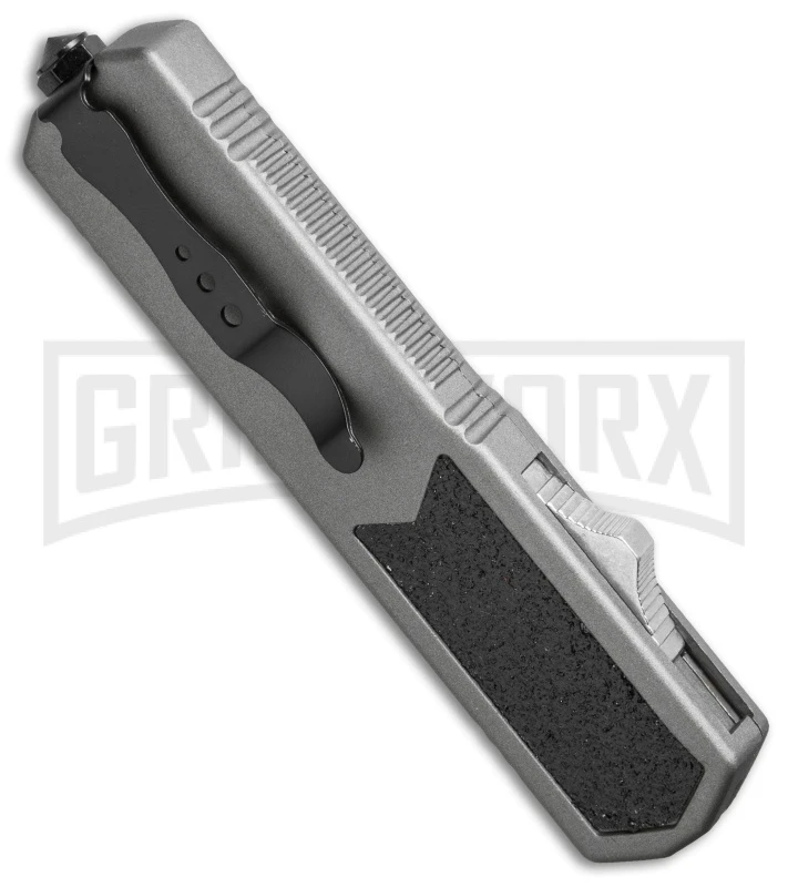 Titan Gray D/A OTF Automatic Knife - Dagger Black 2 Titan Gray D/A OTF Automatic Knife - Dagger Black - Image 2