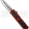 Titan Red D/A OTF Automatic Knife - Dagger Satin Plain